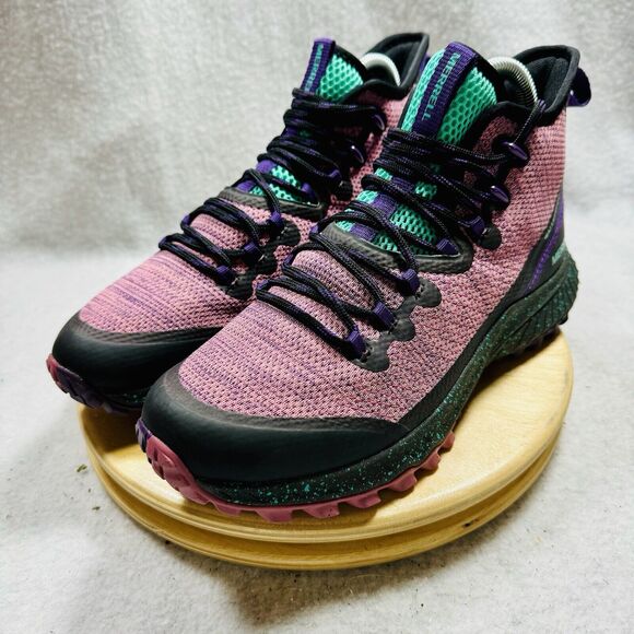 Merrell Bravada Mid Women’s 7 Pink Purple Waterproof Hiking Trail Vibram A - Picture 2 of 10